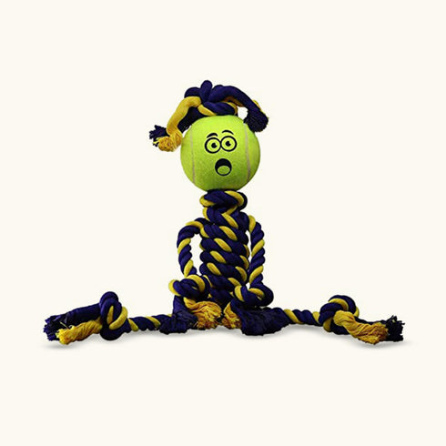 Petsports Braided Rope Rasta Man with Tennis Ball Dog Toy